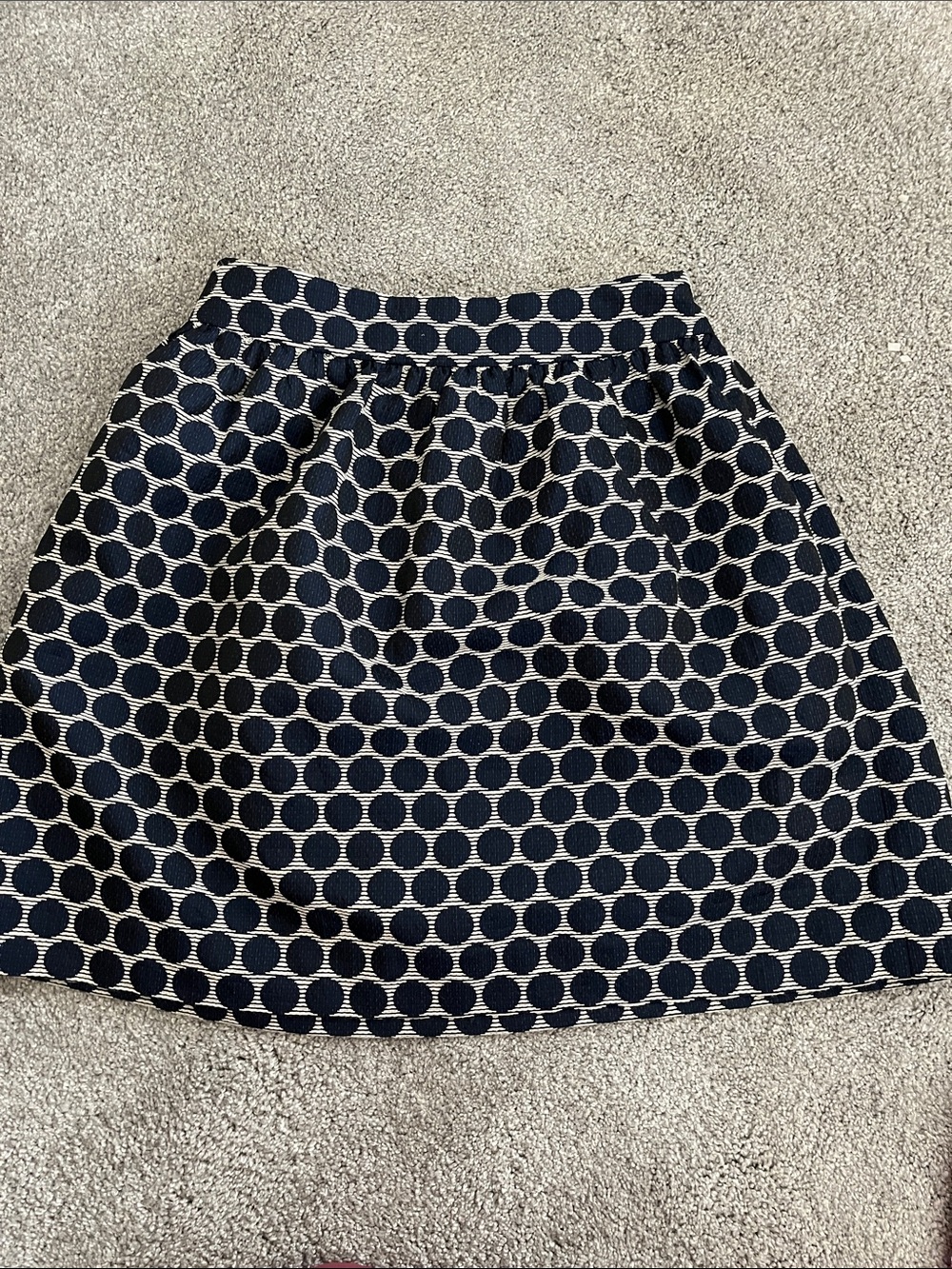 kate spade Navy and Cream Circle Skater Skirt 8